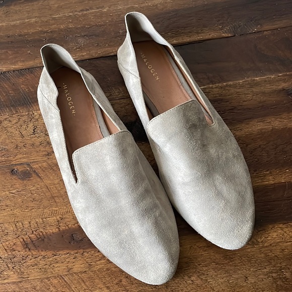 Halogen Gray Suede Loafer Flats - Size 7